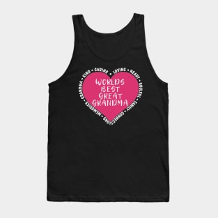 Worlds Best Great Grandma Tank Top